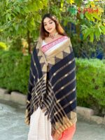 প্রিমিয়াম মিনাকারী জামদানী শাল (কালো) - Image 3