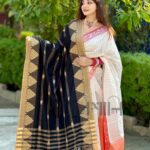 প্রিমিয়াম মিনাকারী জামদানী শাল (কালো)