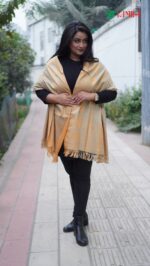 প্রিমিয়াম মিনাকারী জামদানী শাল (অলিভ) - Image 3